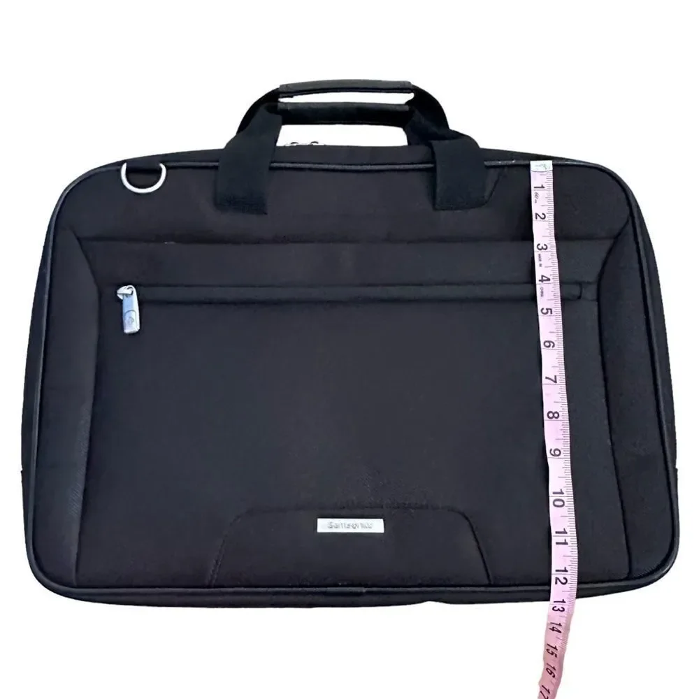 Samsonite ~ Black Laptop work/travel bag with crossbody strap ~ lots of pockets